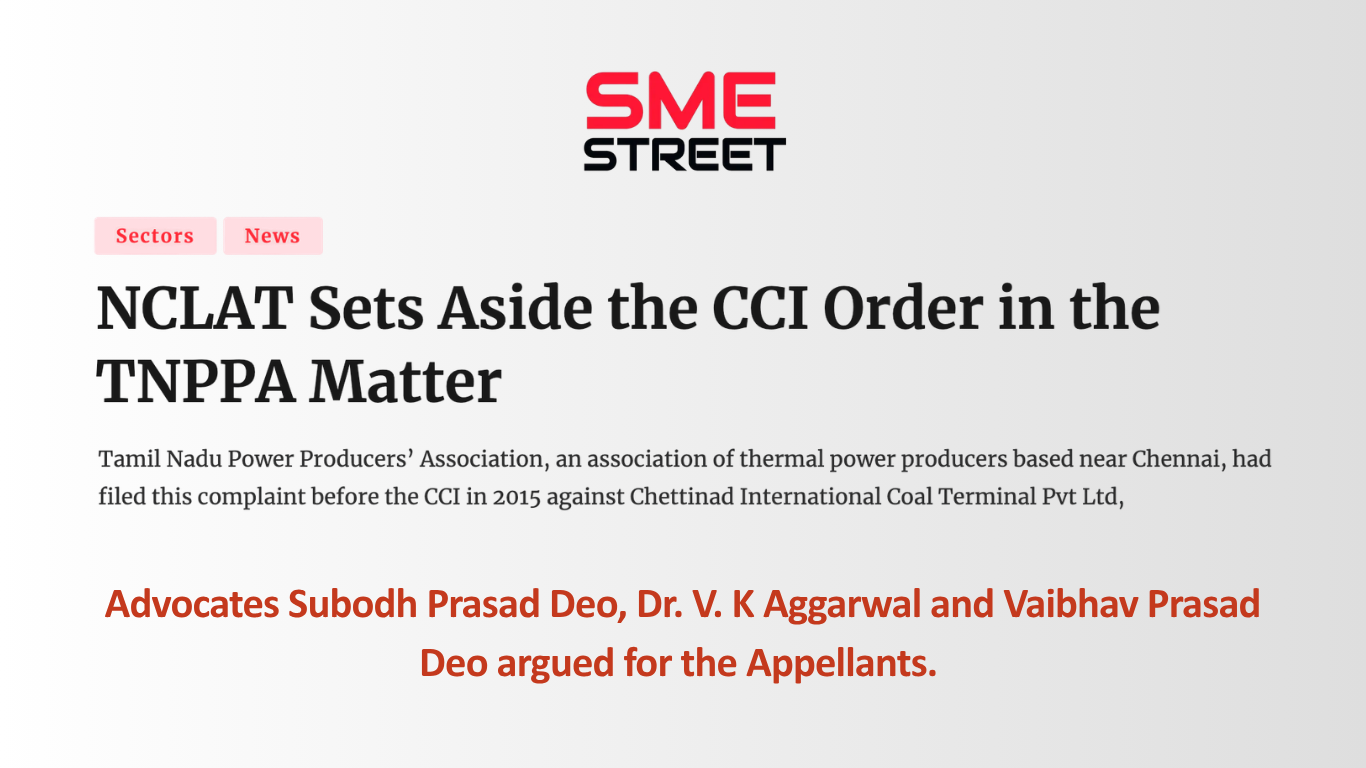 NCLAT Sets Aside the CCI Order in the TNPPA Matter